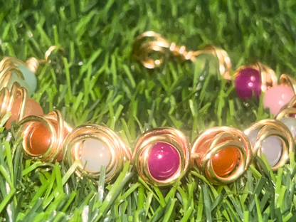 Multicolored Handmade Copper Bracelet Design